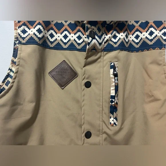 SAga Tan Abstract Patterned Vest - Picture 4 of 11